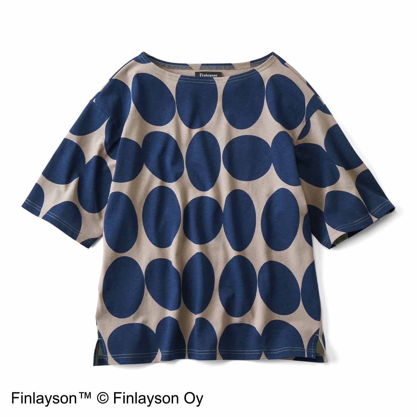 フィンレイソン リラックスシルエットのボートネックTシャツ〈ポップ〉【送料無料】