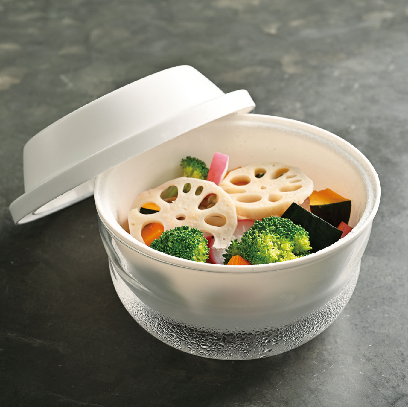 おうちごはんを便利に楽しく HARIO ガラスのレンジ蒸し器【送料: 450円+税】