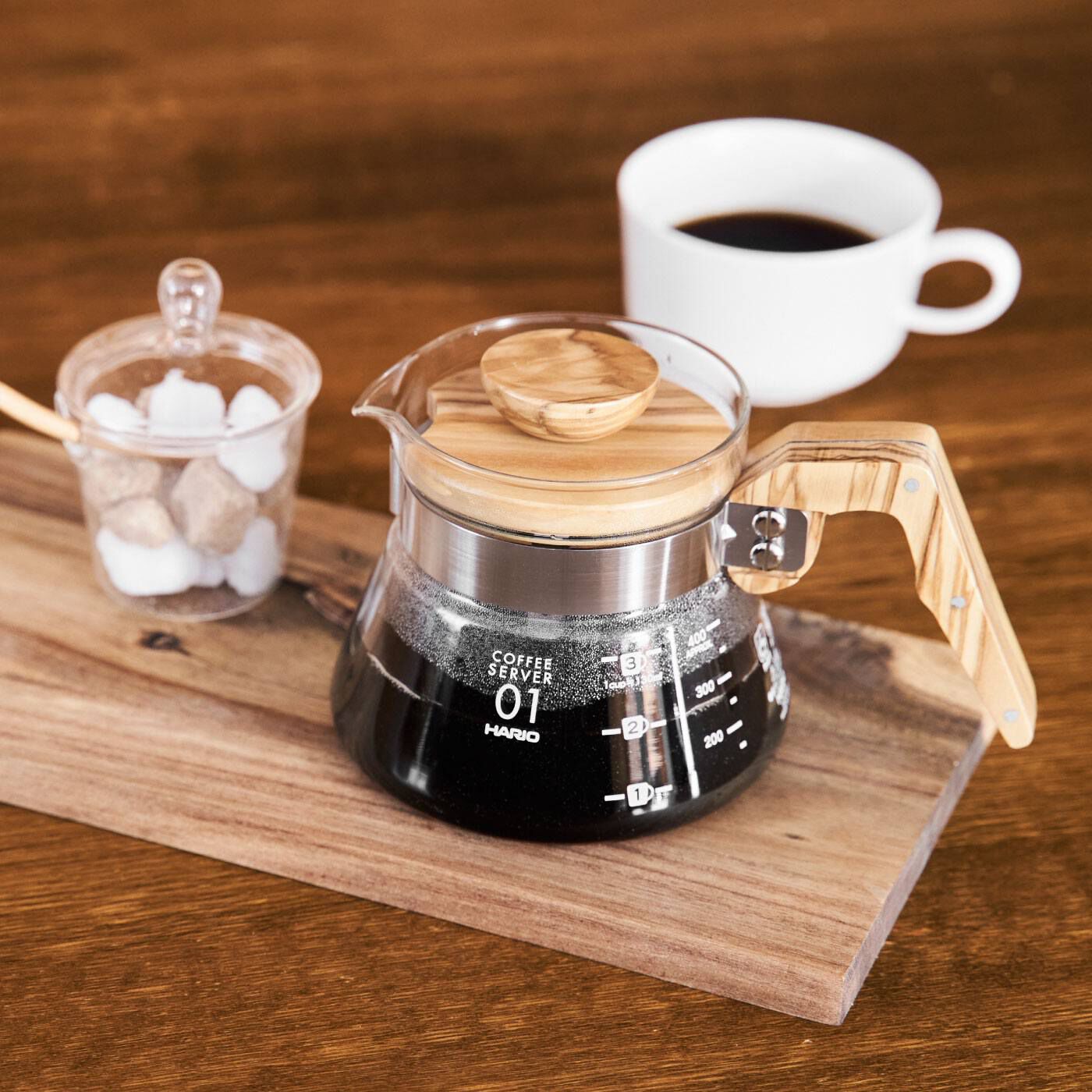 am&be HARIO コーヒーサーバー400 オリーブウッド【送料無料】