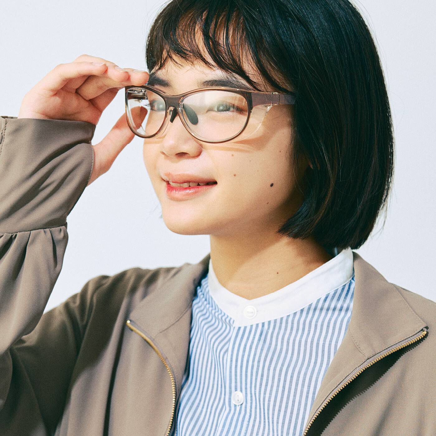 UP.de ゴーグルなのに眼鏡見え! UVカットで曇りにくい 花粉グラス〈スモーククリア〉【送料無料】