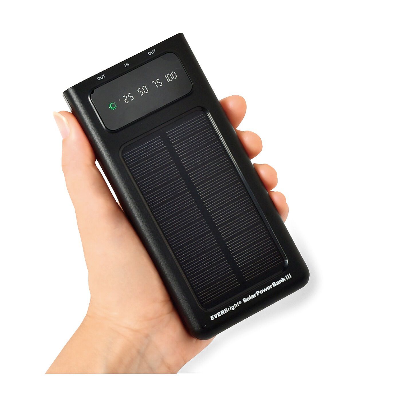 充電入出力ケーブル内蔵!EVER-Power Bright(エバパワーブライト)ソーラーパワーバンク3【送料無料】