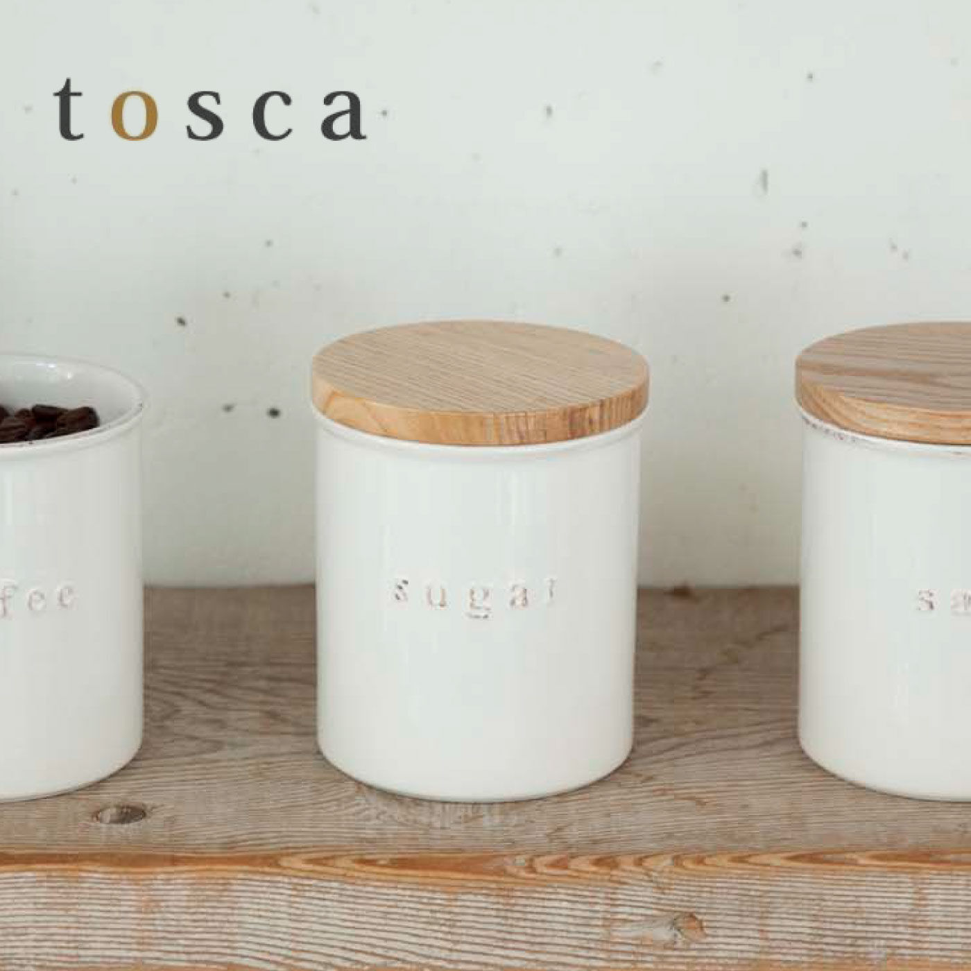 tosca 陶器キャニスター シュガー【送料: 450円+税】