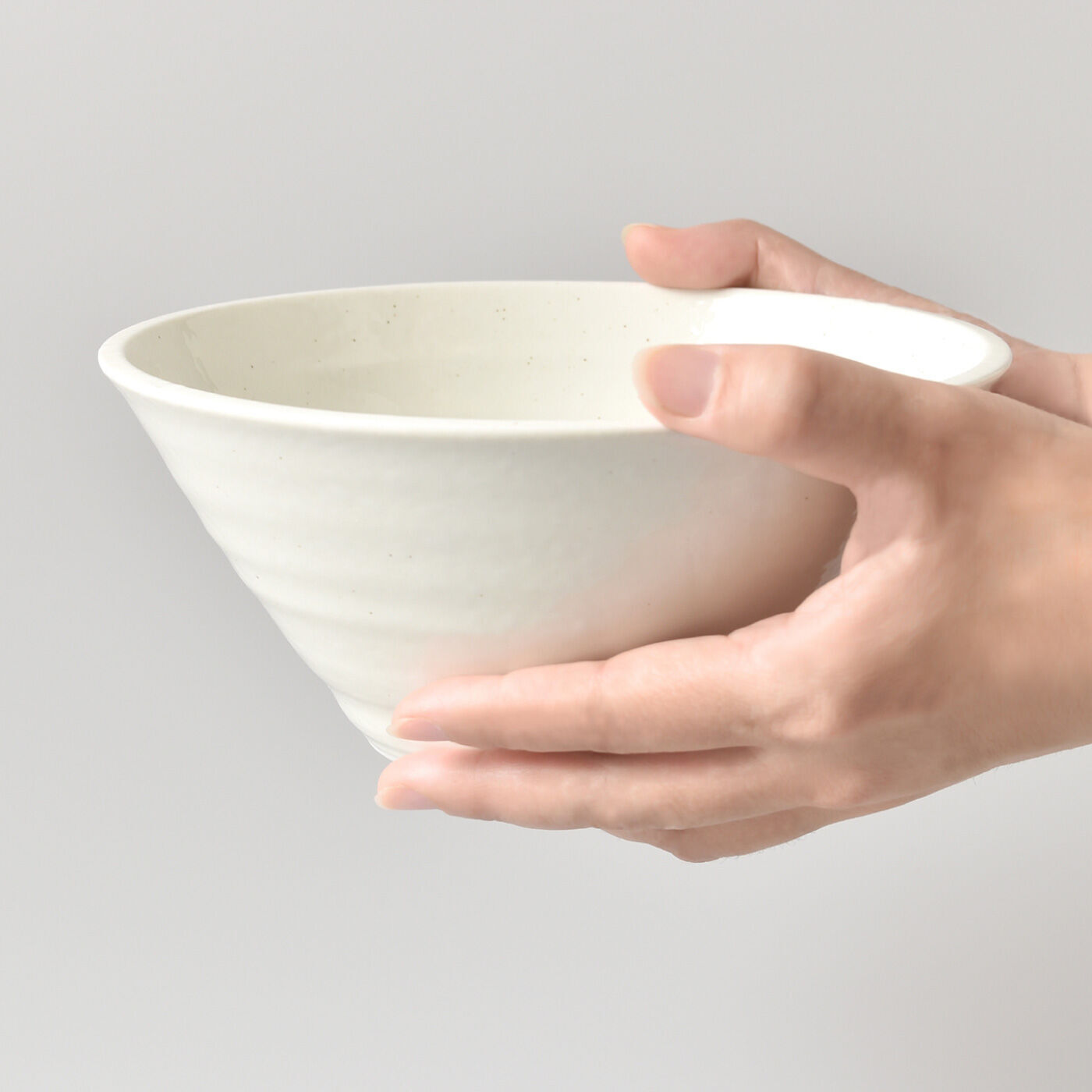 カフェ風のごはんになるやさしいクリーム色麺鉢【送料: 450円+税】