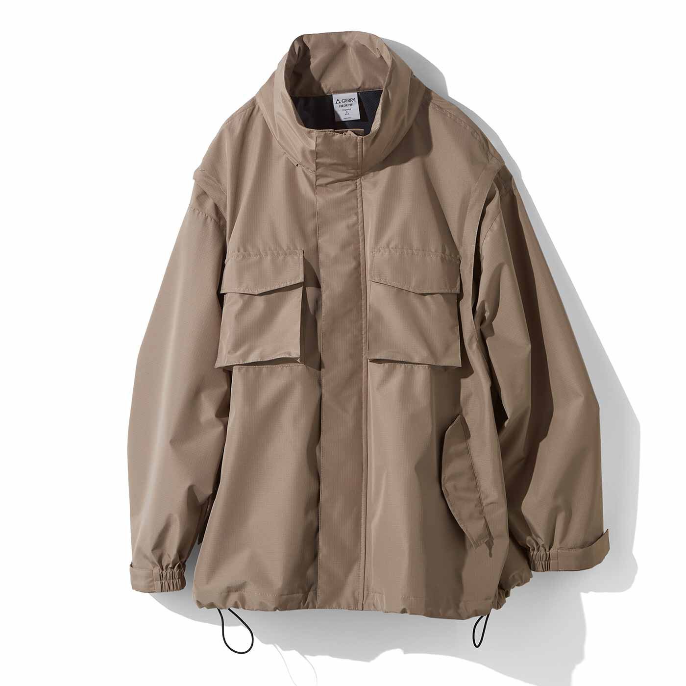 MEDE19F GERRY(R) for MEDE19F ベストにもなる撥水ミリタリーブルゾン〈グレージュ〉【送料無料】