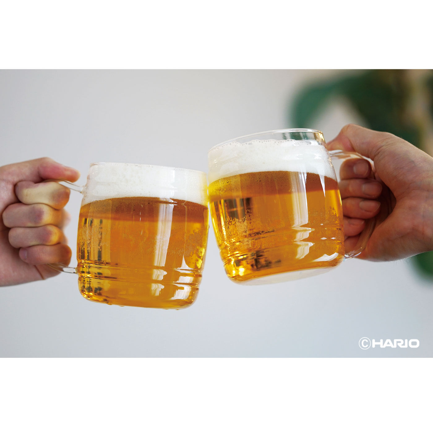 ユニークな樽型のHARIO耐熱ガラス製グラス バレル【送料: 450円+税】