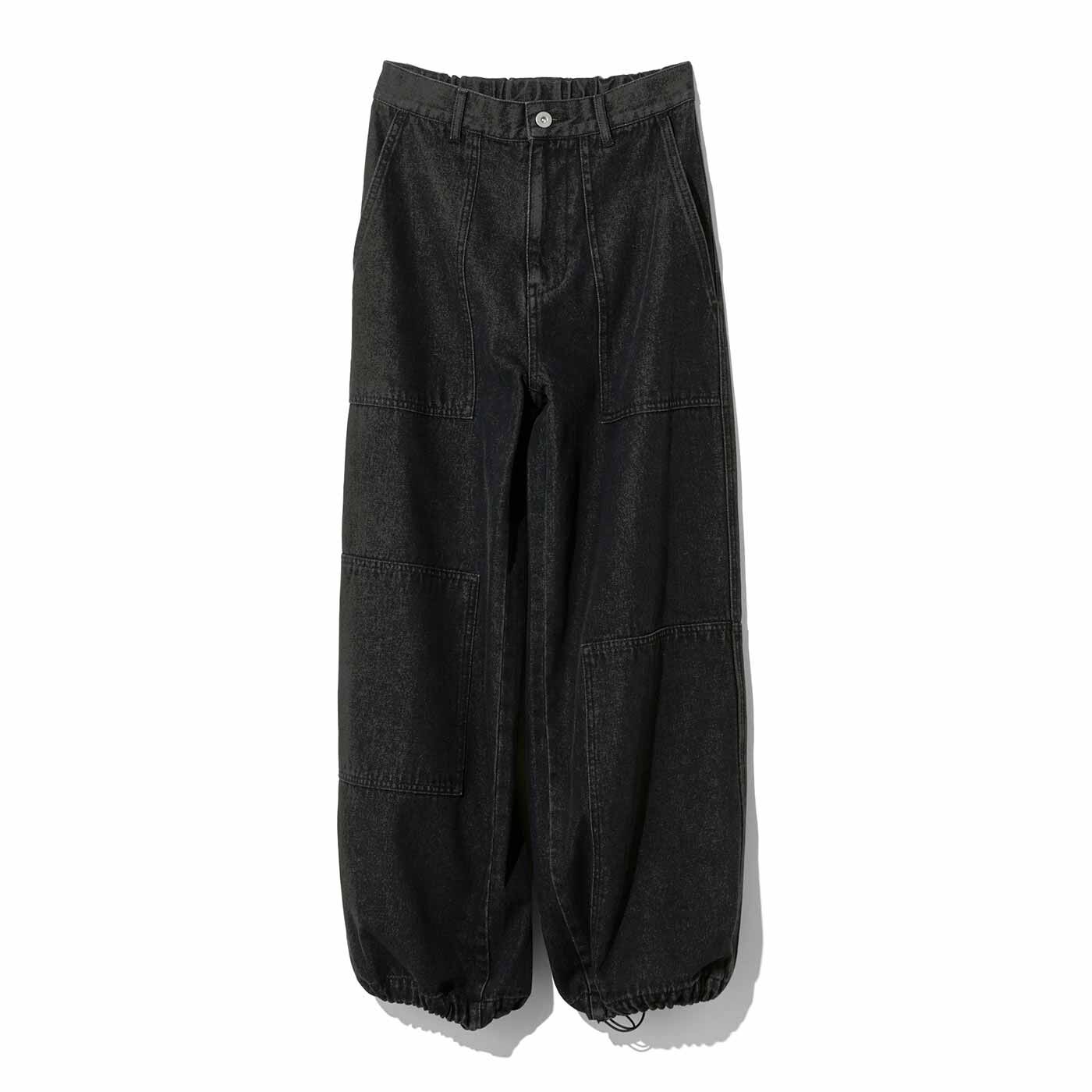 MEDE19F アシメトリーパッチのミリタリーデニムパンツ【送料無料】