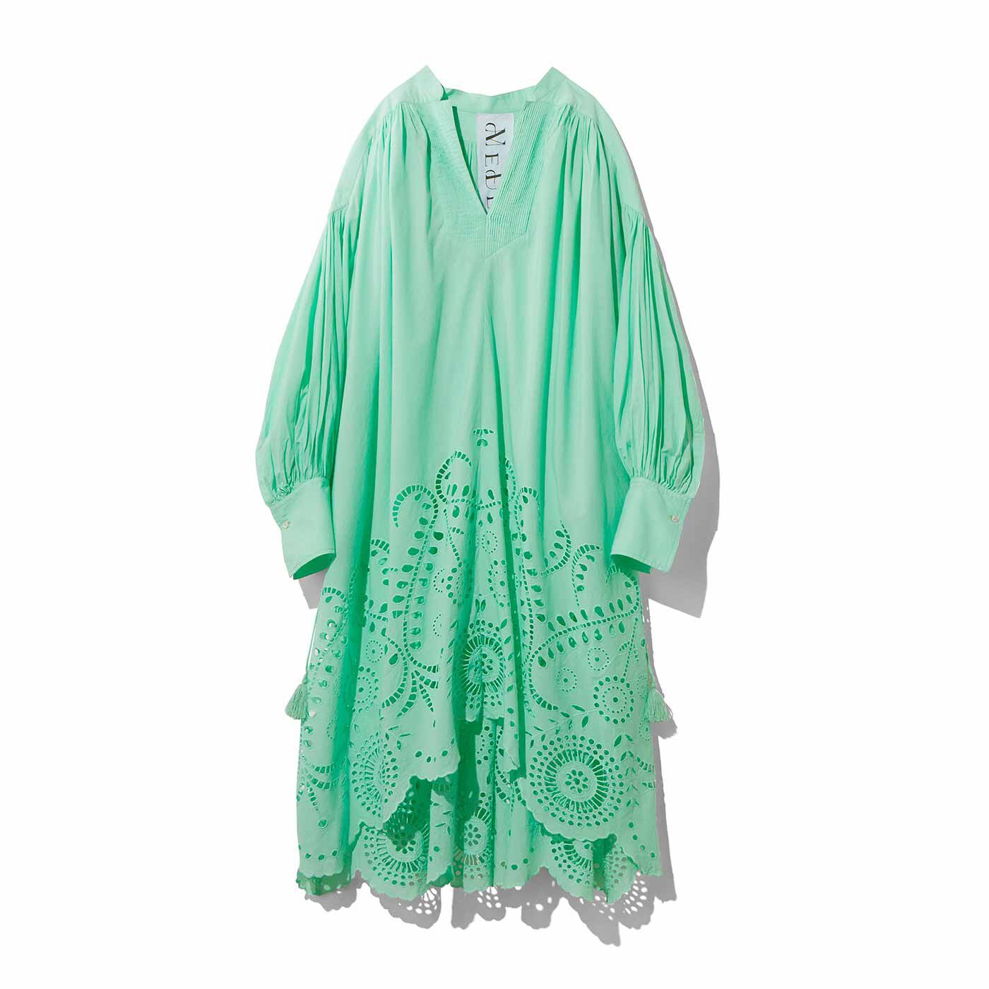 MEDE19F 〈MADE IN INDIA COLLECTION〉エンブロイダリーコットンワンピース【送料無料】