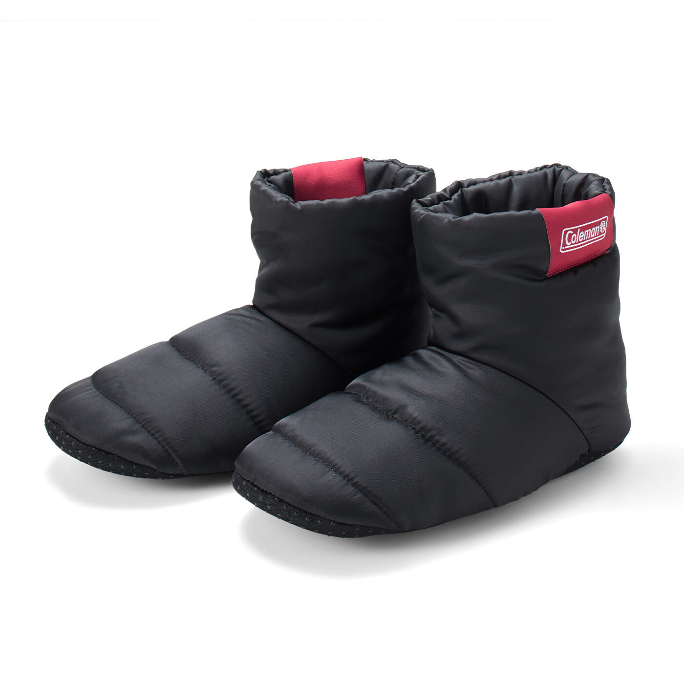 リブ イン コンフォート×Coleman おうちでも使える あたたか中わたテントブーツ〈ブラック〉【送料: 450円+税】