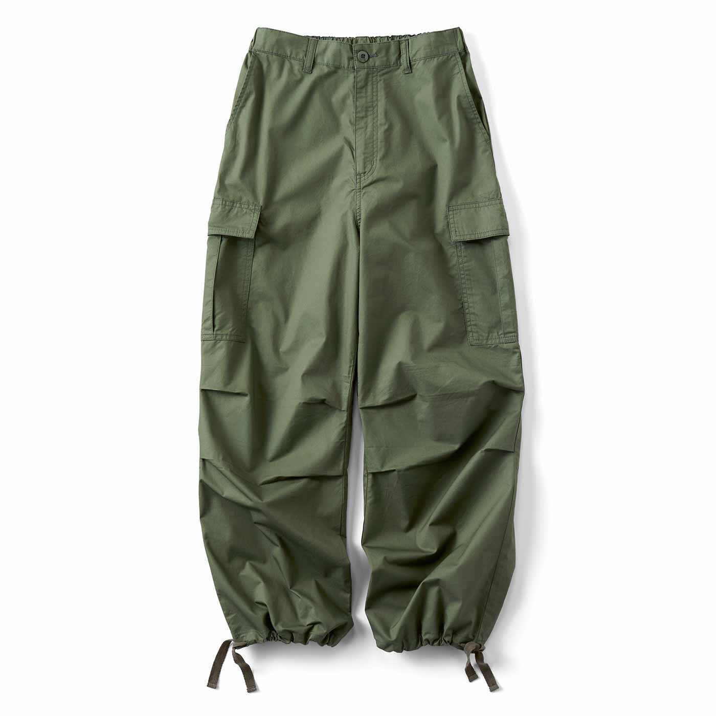 THREE FIFTY STANDARD ほどよいシルエットのカーゴパンツ〈ミリタリーグリーン〉【送料無料】