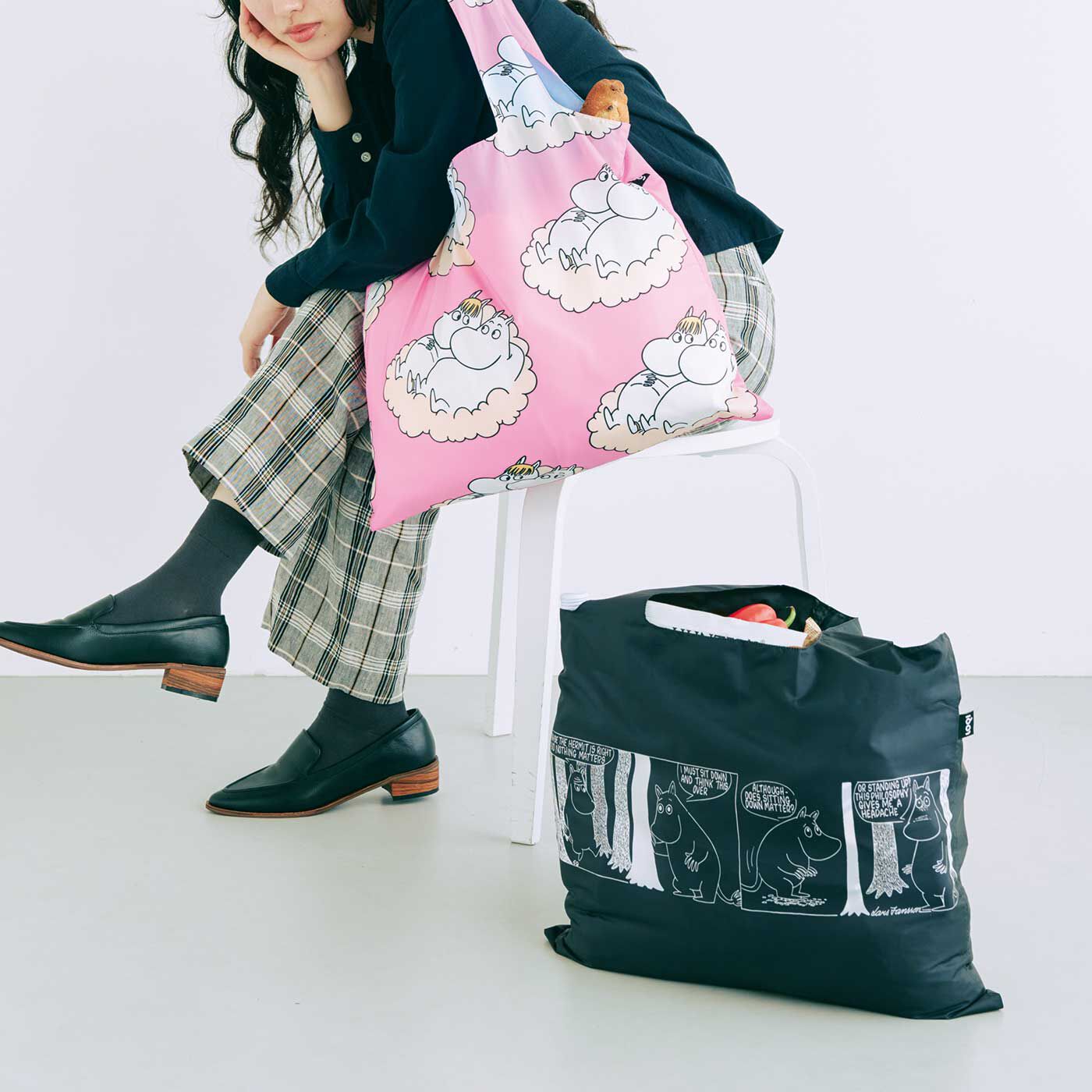 ドイツ発 LOQI×ムーミン エコバッグ〈携帯ポーチ付き〉【送料: 450円+税】