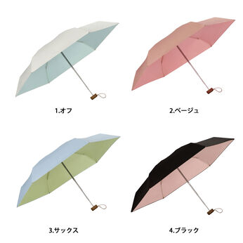 【WEB限定】遮光インサイドカラーtiny 晴雨兼用折りたたみ傘【シロップ．バスケット】