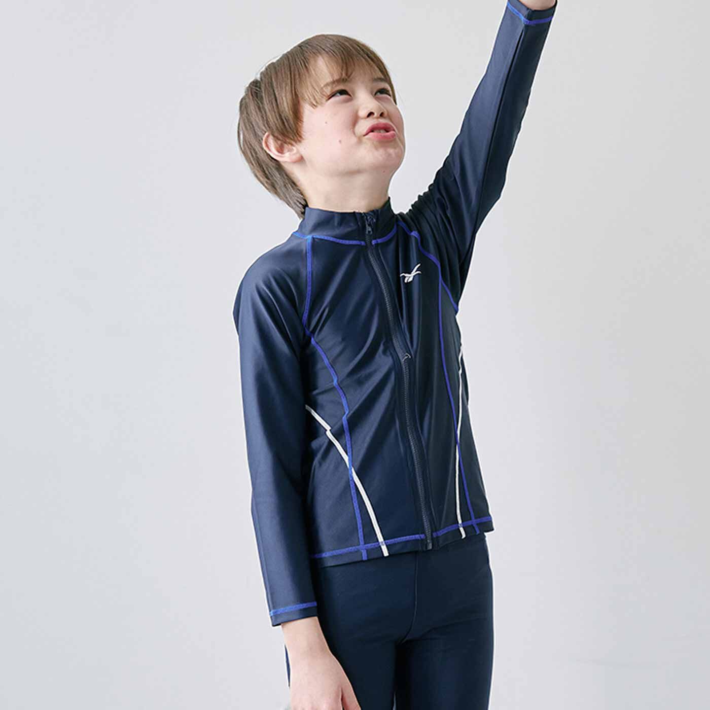 [Mama Select]REEBOK長袖フルジップラッシュガード〈ネイビー〉【送料無料】