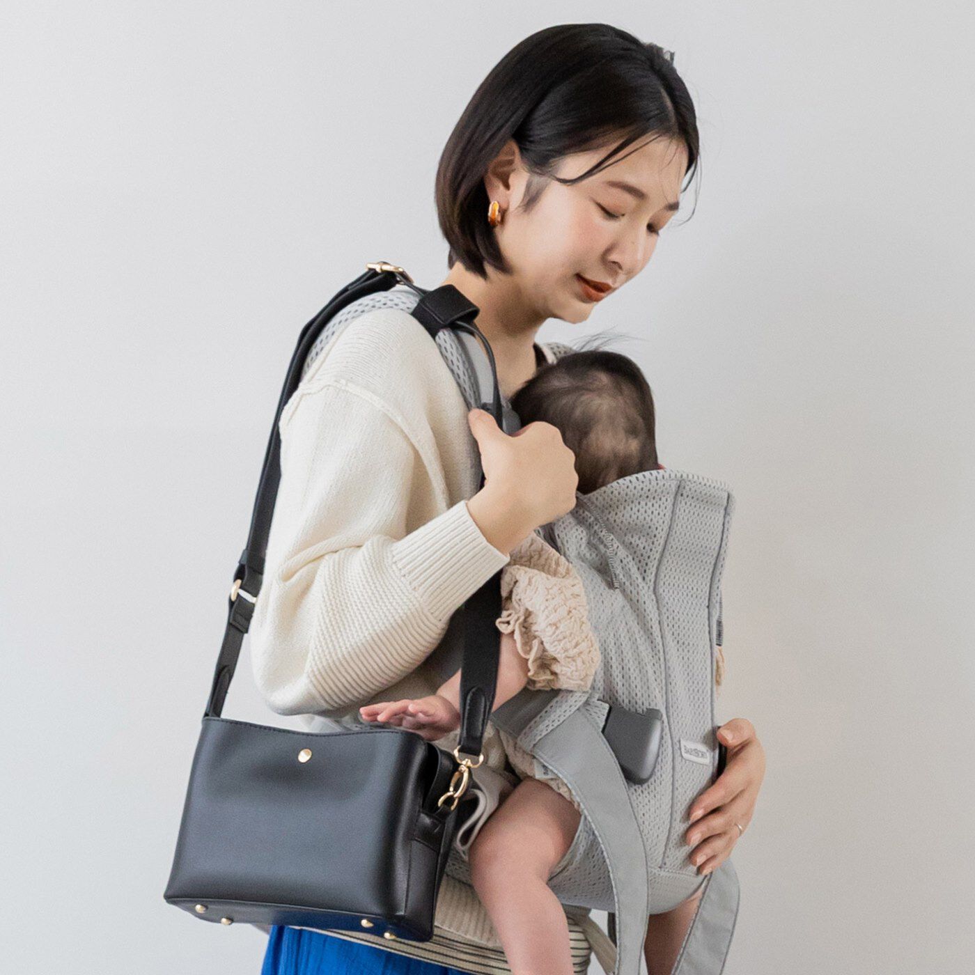 ninaru×フェリシモMama 抱っこひもと一緒に持てる マザーズショルダーバッグ【送料無料】