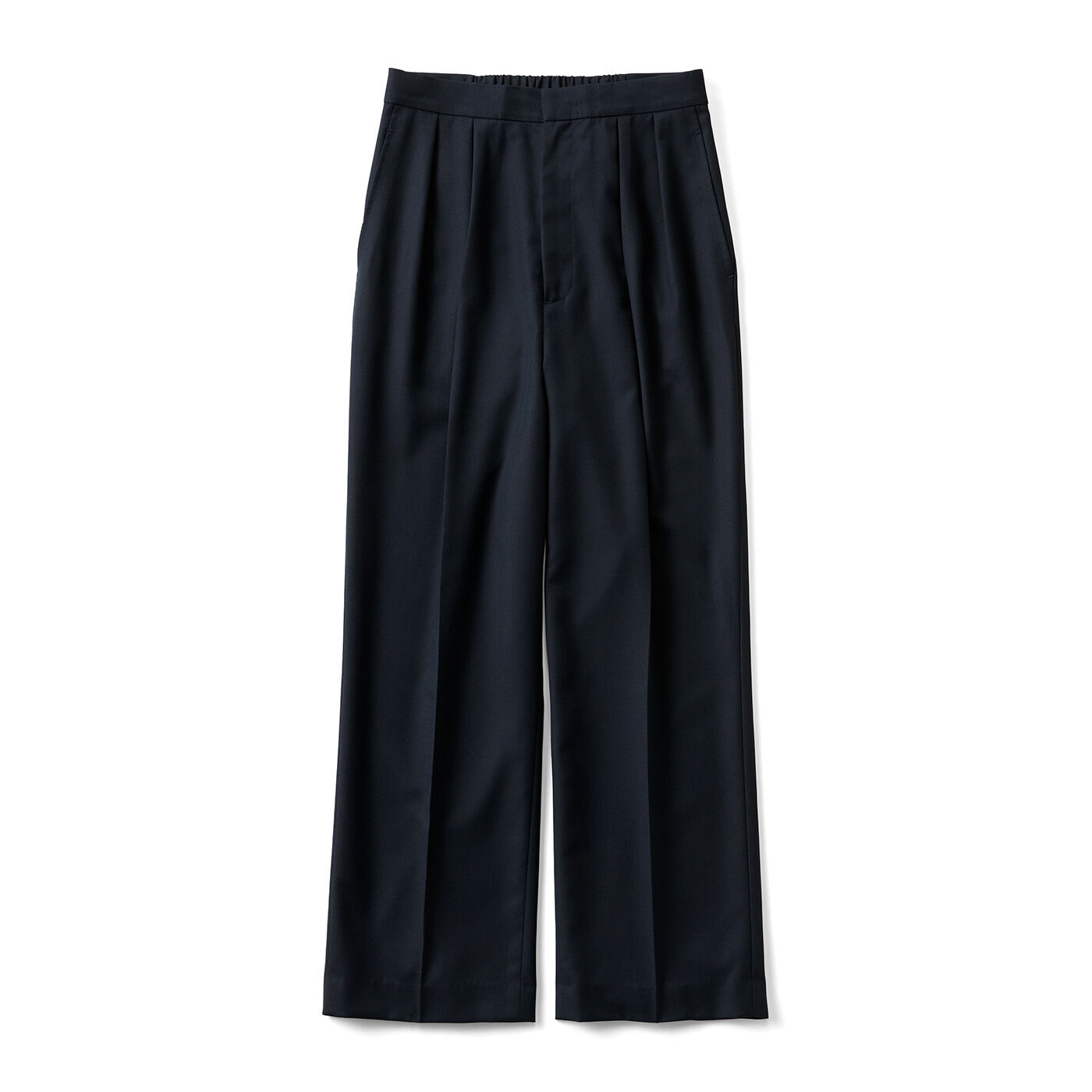 THREE FIFTY STANDARD ウール混センタープレスタックパンツ〈ネイビー〉【送料無料】