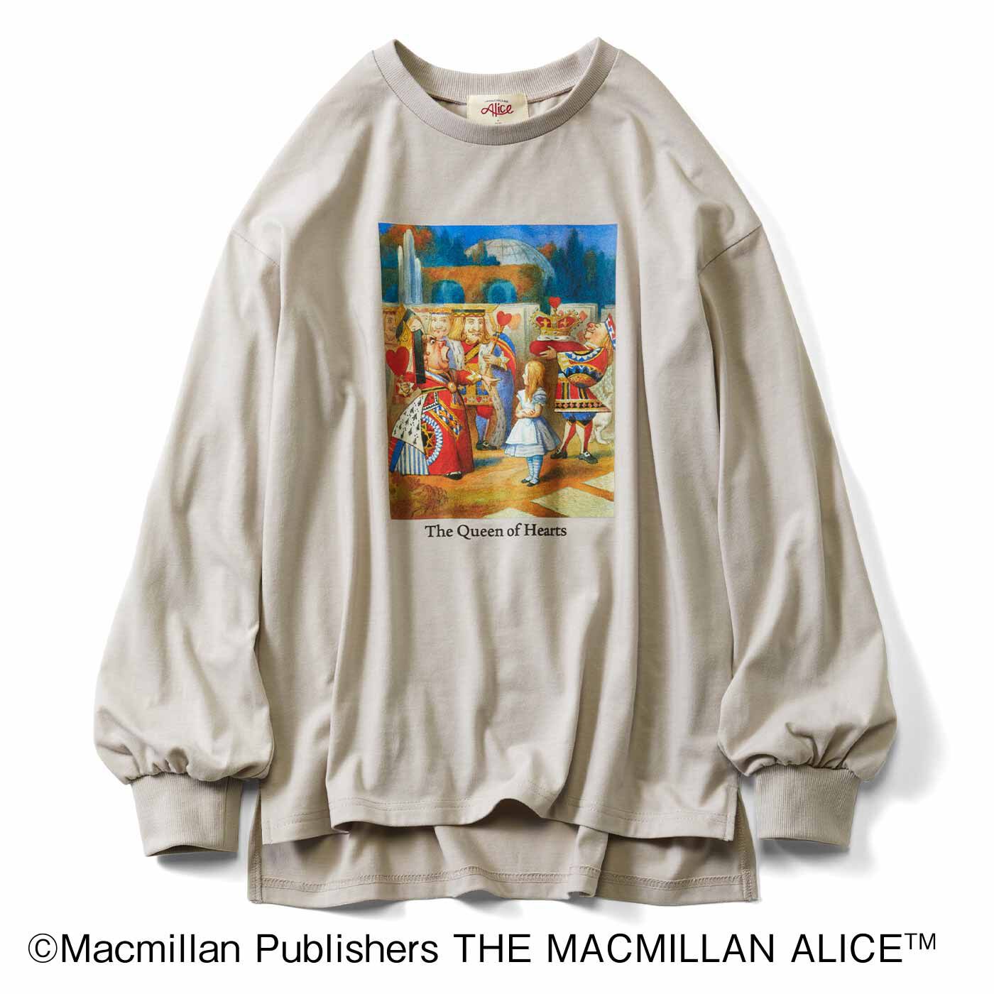 THE MACMILLAN ALICE TM×IEDIT[イディット] 挿絵の世界をおしゃれに楽しむ ニュアンスカラーの大人カットソートップス【送料無料】