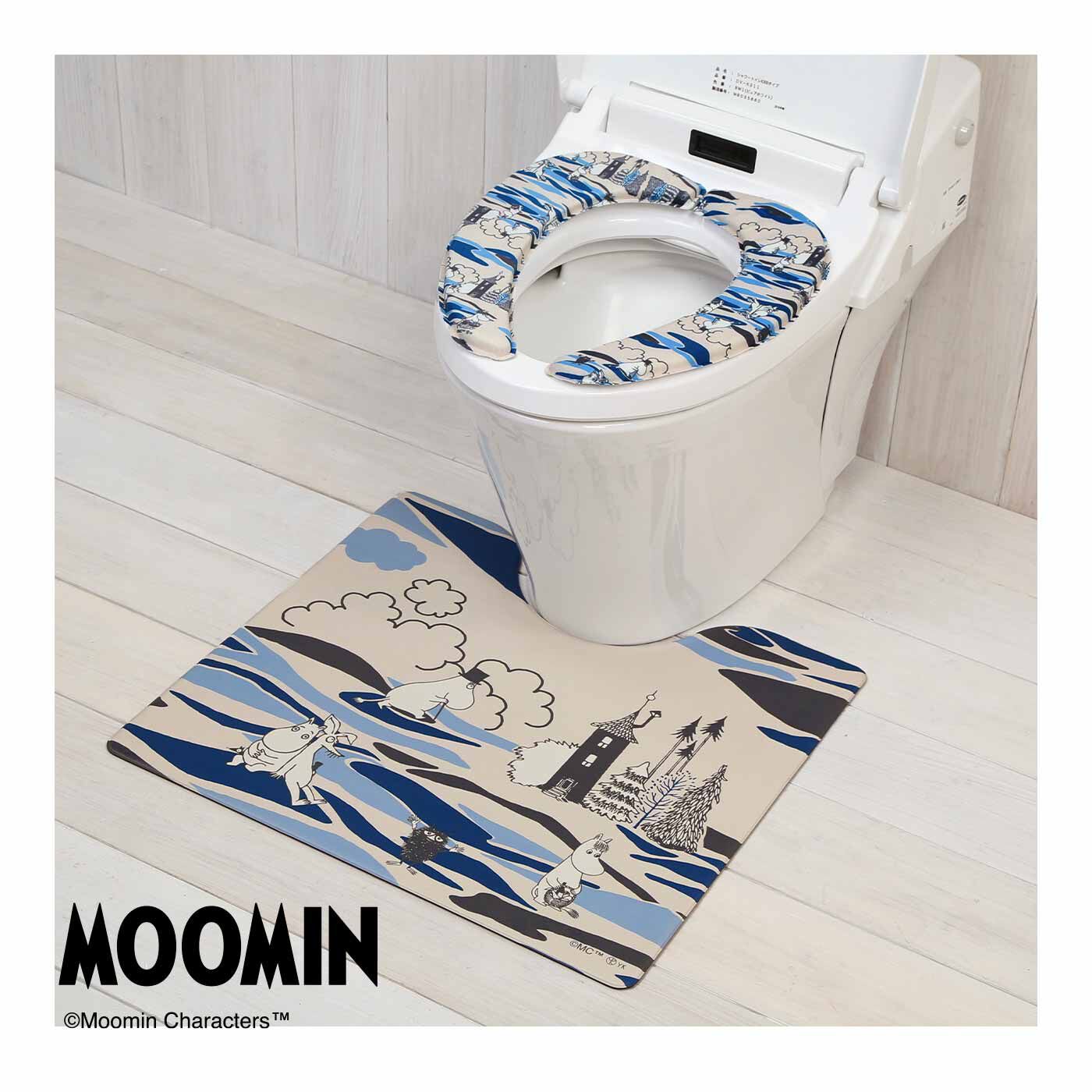 ムーミン お手入れらくちん トイレマット&ふわさら便座クッションシート【送料無料】
