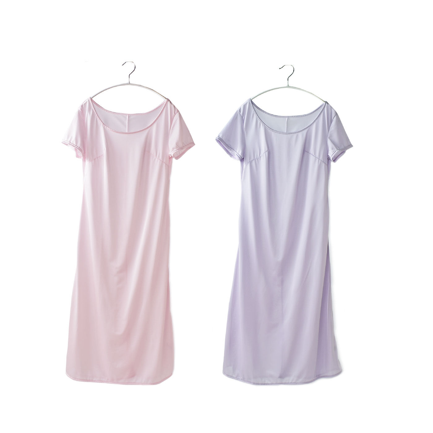 静電気防止加工フレンチ袖ロングスリップ110丈(乙女カラー)【送料: 450円+税】