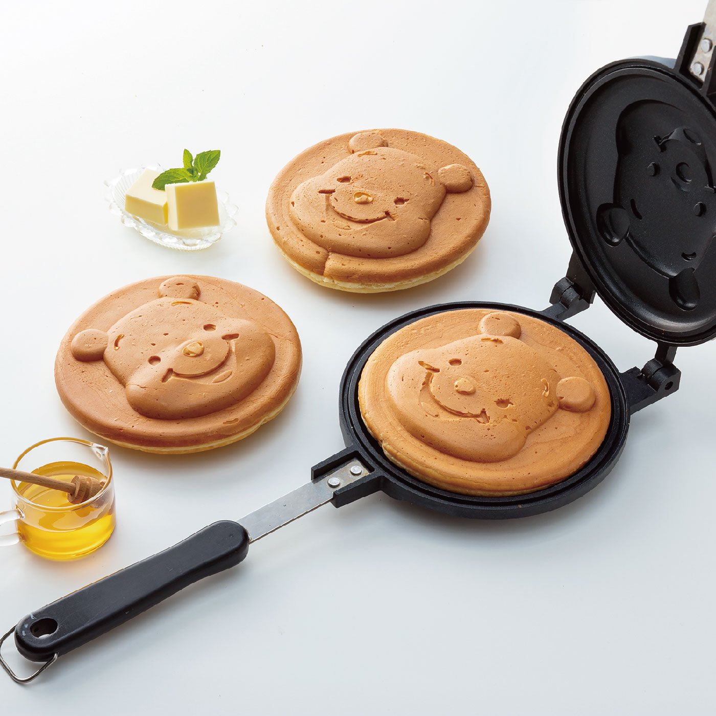 かわいい!両面焼き印入りアルミホットケーキメーカー(くまのプーさん)【送料無料】