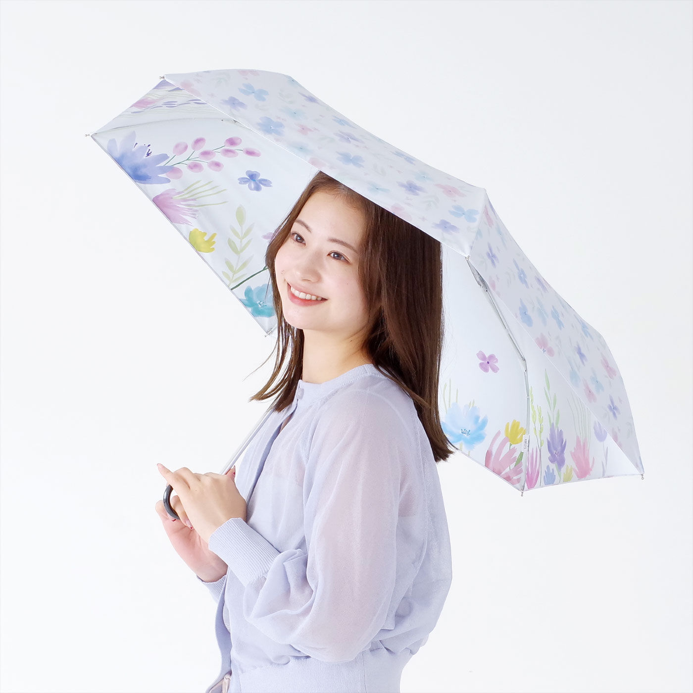 両面プリントが楽しい 折りたたみ晴雨兼用日傘【送料無料】