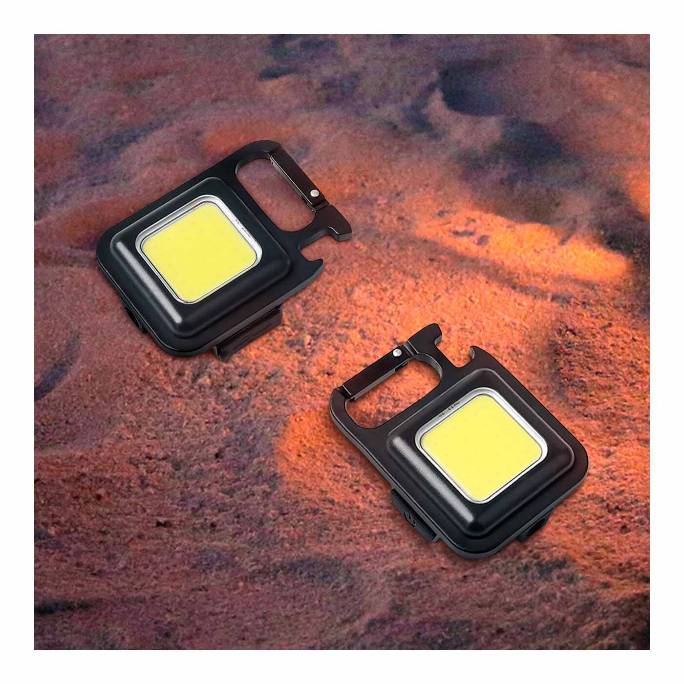 ピカッと明るい携帯便利なCOB充電式キーホルダー LED投光ライト【送料: 450円+税】