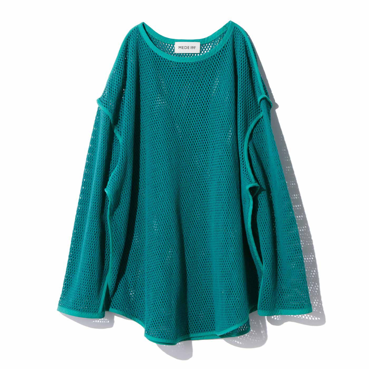 MEDE19F コットンのリラックスメッシュトップス【送料無料】