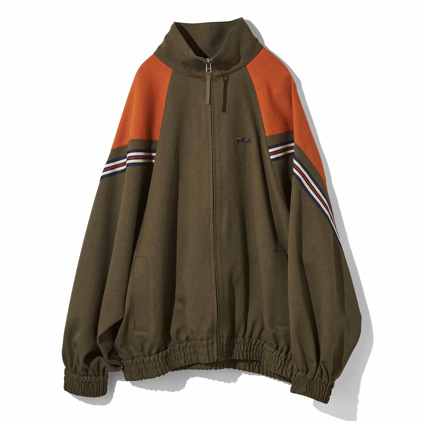 MEDE19F FILA for MEDE19F 大人も着られるトラックブルゾン〈ミリタリーカーキ〉【送料無料】