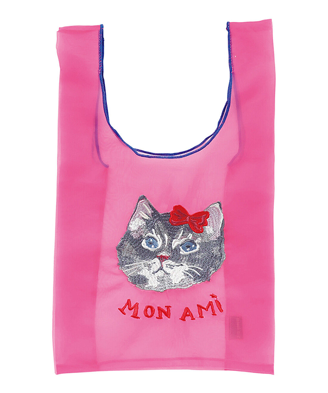 〈Nathalie Lete〉Organdy Bag S Gray cat