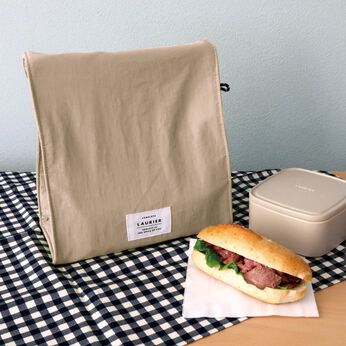 紙袋みたいでかわいい 出し入れしやすいロールトップランチバッグ