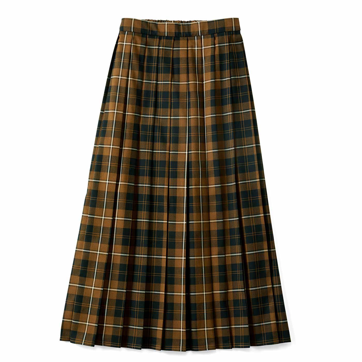 THREE FIFTY STANDARD Peter MacArthur ブラウンチェックのプリーツスカート【送料無料】