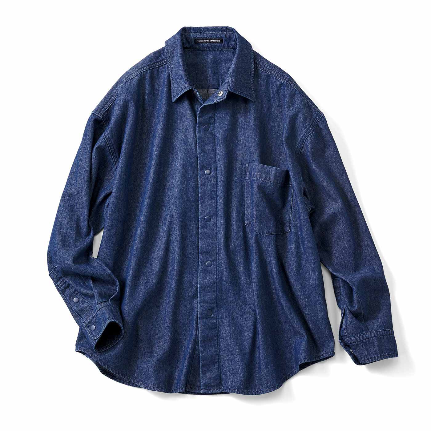 THREE FIFTY STANDARD ベーシックなデニムシャツ【送料無料】