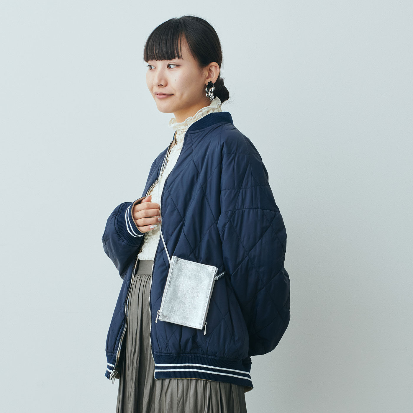【MEDE19F SELECT】blancleレザーマルチレザーケース〈メタリック〉【送料無料】