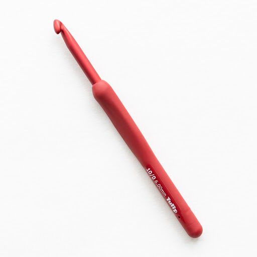 オールレッドのグリップ付きかぎ針10/0号【送料: 450円+税】