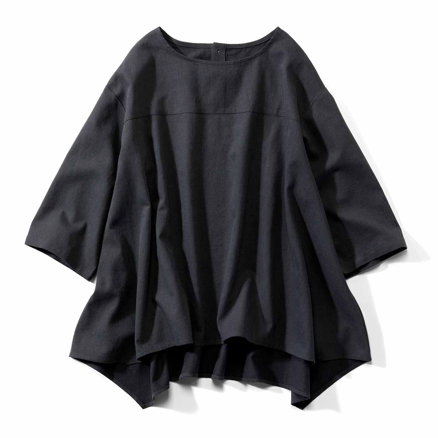 リブ イン コンフォート はまじとコラボ 揺れるヘムラインを楽しむ麻混トップス【まとめ買いキャンペーン】【送料無料】