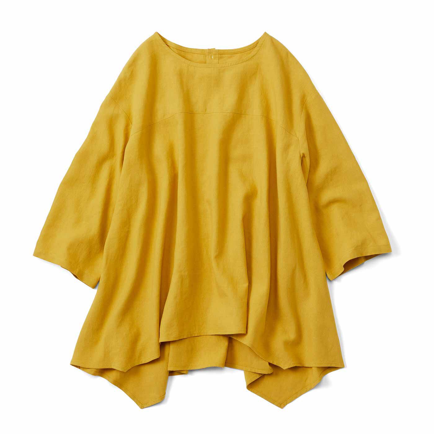 リブ イン コンフォート はまじとコラボ 揺れるヘムラインを楽しむ麻混トップス【まとめ買いキャンペーン】【送料無料】