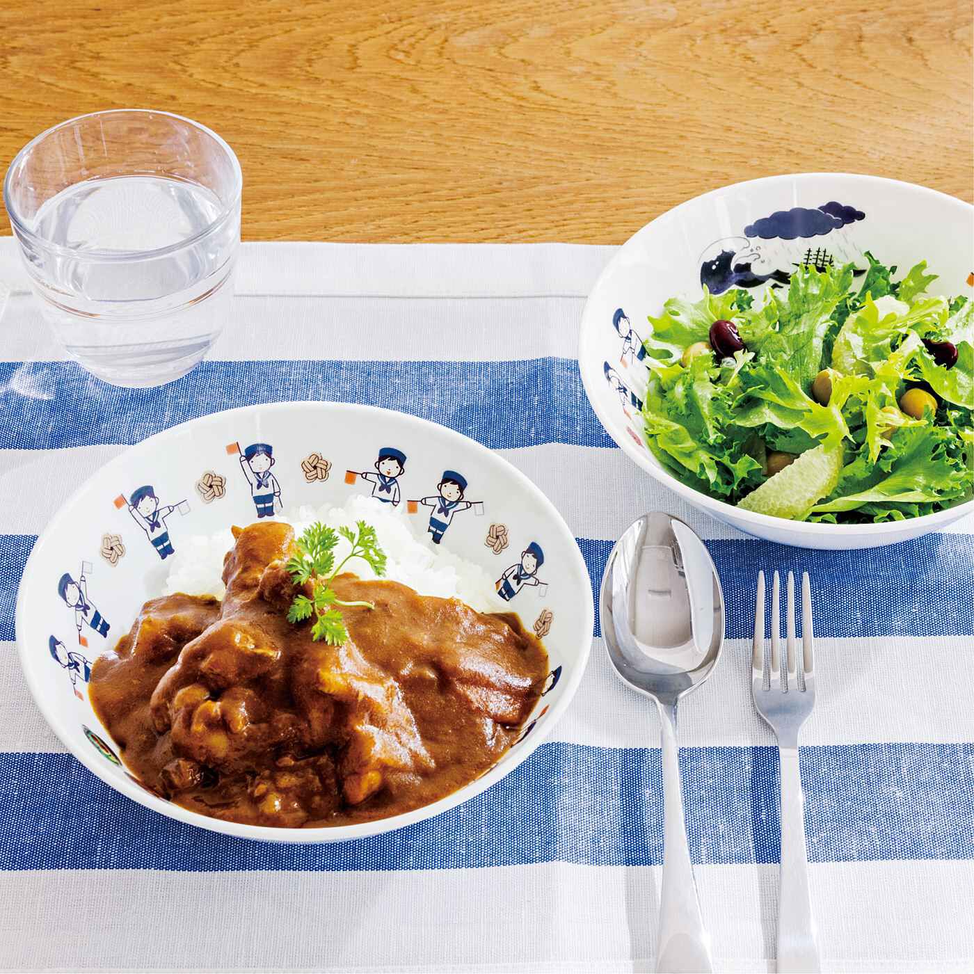 ミュージアム部 手旗信号のメッセージが彩る 船員さん気分でカレーが食べたくなるボウルの会【送料: 450円+税】