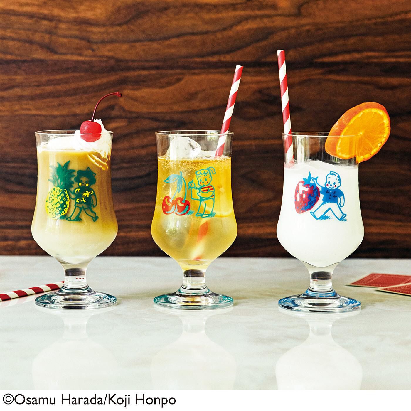 USEDo×OSAMU GOODS フレッシュフルーツがアクセント 喫茶店みたいな脚付きグラスの会【送料: 450円+税】
