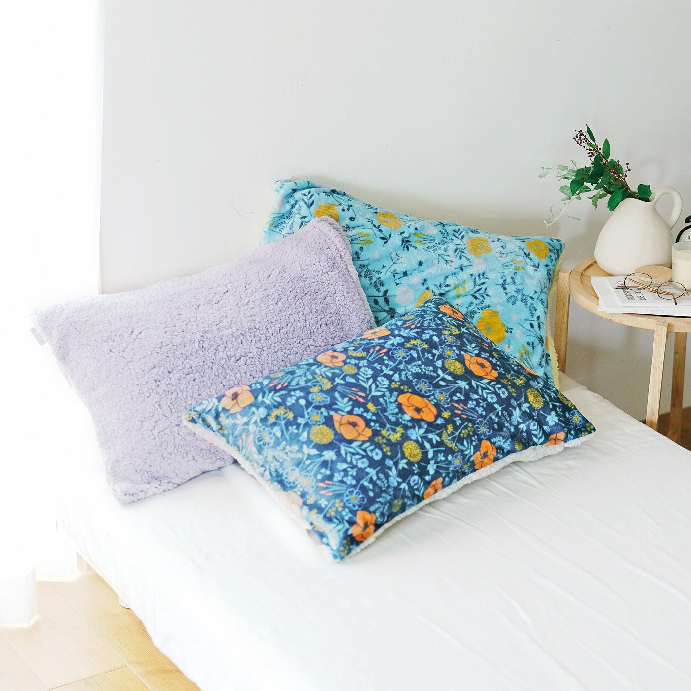 クーフゥ 眠りに至福の肌心地 ほかとろリバーシブル枕カバー〈木陰の