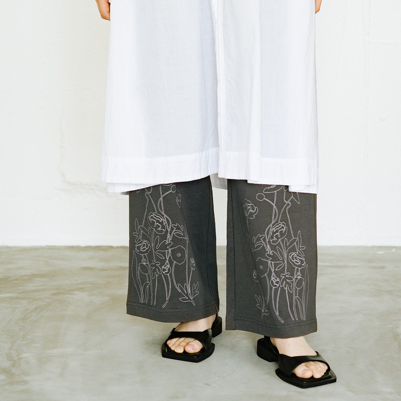 el: ment×山本祐布子 暮らしの植物で足もと華やぐ コットン100%のきれいめ カットソーパンツ〈UV対策〉の会【送料無料】