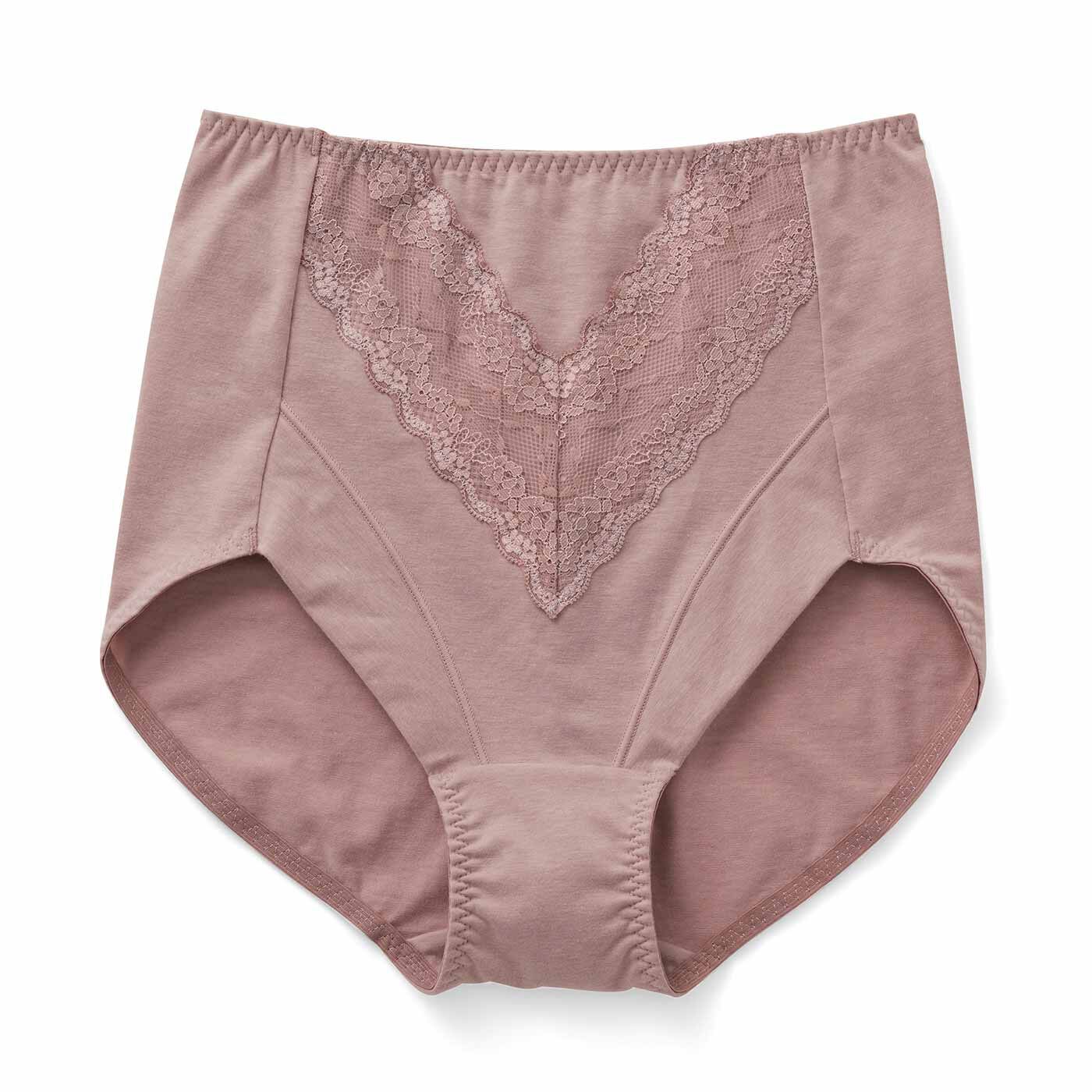 ショーツでかなう下腹ぽっこり対策。3回エントリーキャンペーン■販売価格¥1,430⇒3ヵ月ずっと特別価格¥1,320パワーネット内蔵で気になる下腹をはくだけでカバー。おへそまでの深ばきでおなかが冷えに