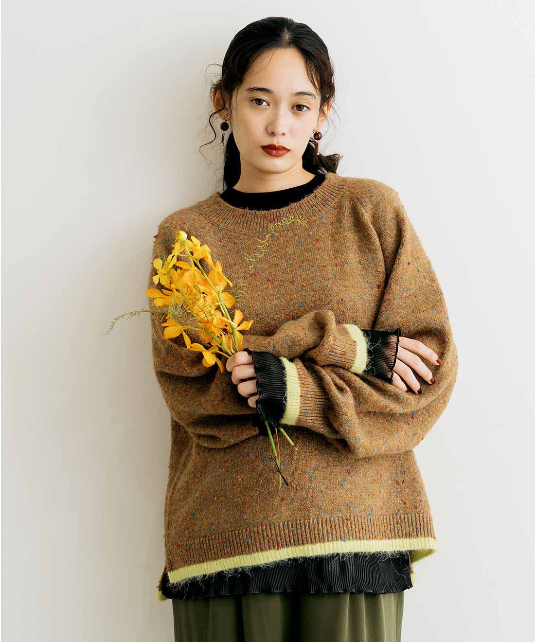 MEDE19F　プリーツドッキングトップス