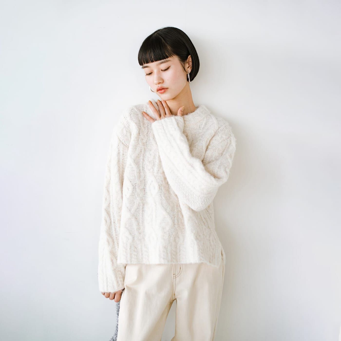 ANNA LUNA ケーブル柄プルオーバー【送料無料】