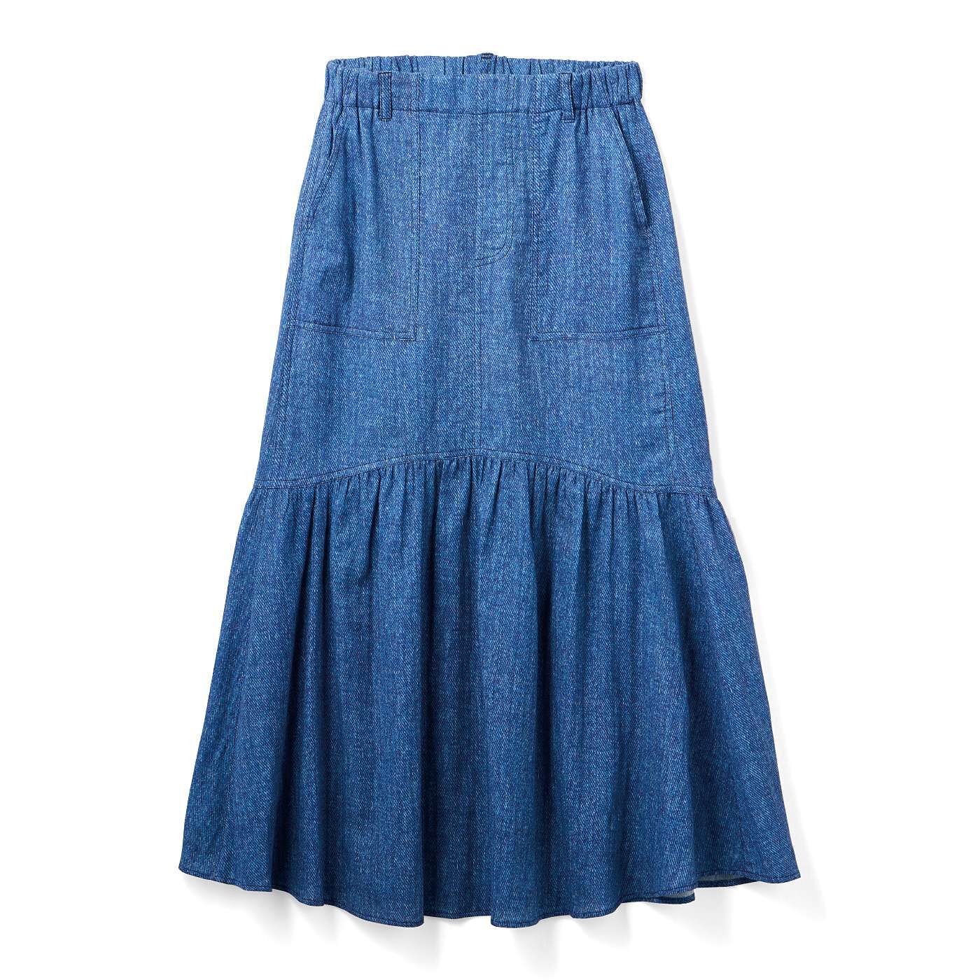 mensha! まるでデニム！？軽くてやわらかい　デニガーゼスカートの会