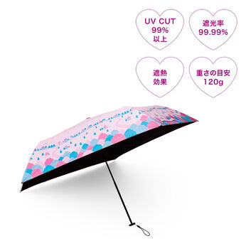 シモジマコラボ 軽量晴雨兼用折りたたみ傘〈シモジマトレイン〉