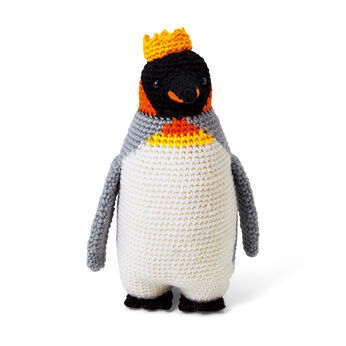 旭山動物園・ボルネオの森応援商品 ハッピートイズプロジェクト おさんぽ大好きキングペンギン編みぐるみ
