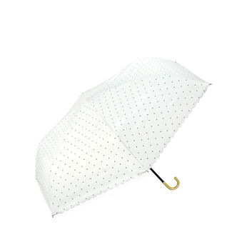 Ｗｐｃ. 大きめで頼れる相棒 折りたたみ傘遮光ドットフラワー晴雨兼用