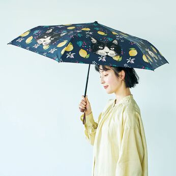 nemunoki paper item×猫部 猫と実りのUVカット晴雨兼用折りたたみ傘