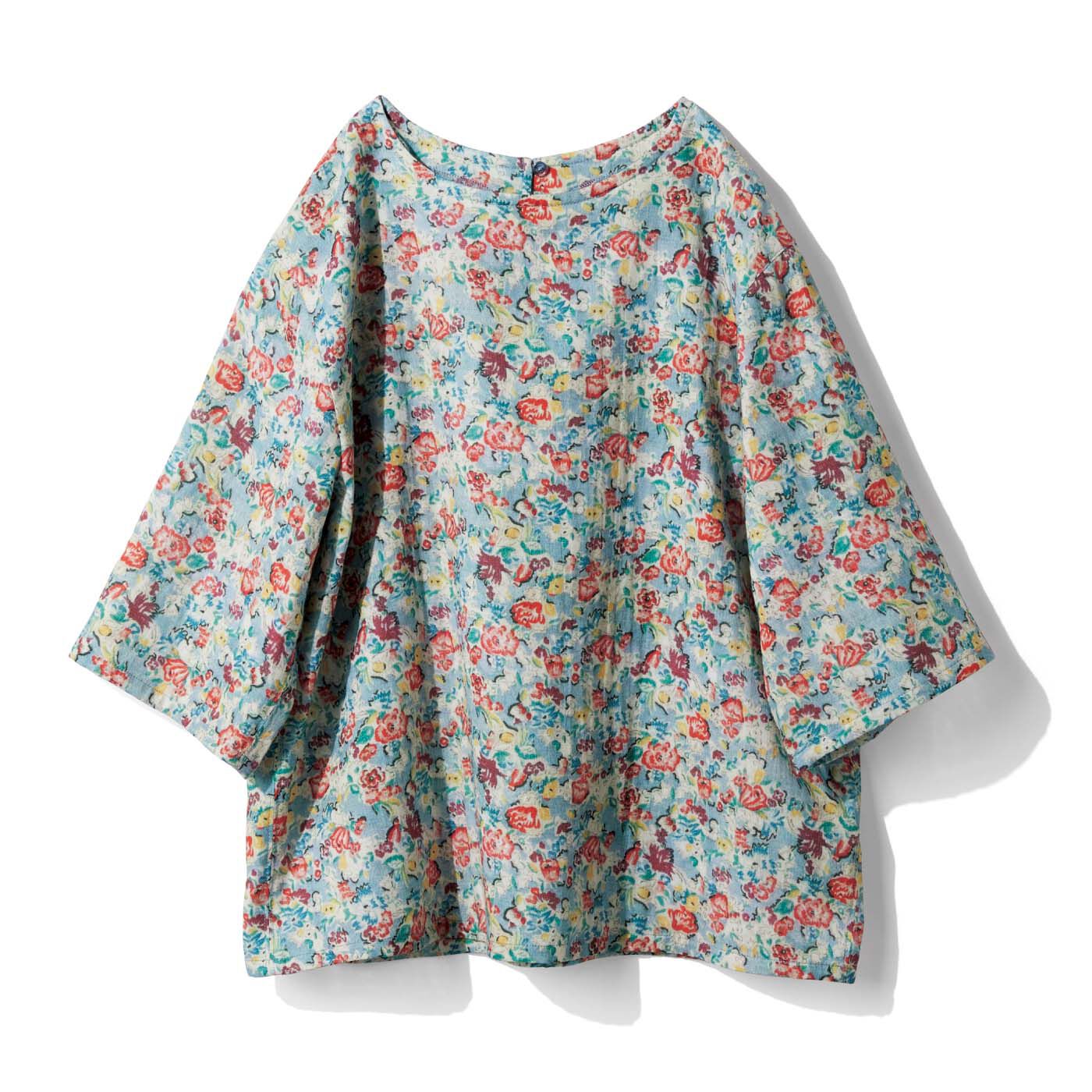 mensha!　ヴィンテージライクな花柄ガーゼＴブラウスの会