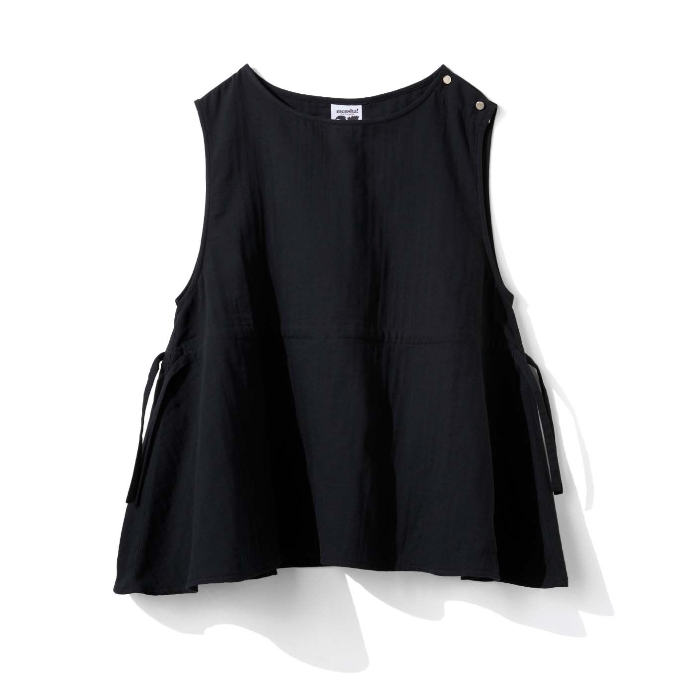 MEKEARISA×mensha!　ガーゼでドレスアップ！ ペプラムノースリーブトップスの会