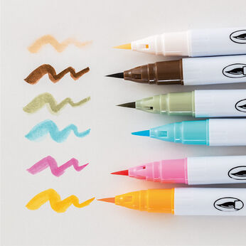 ゆる絵がもっと楽しくなる カラー筆ペン6本セットの会