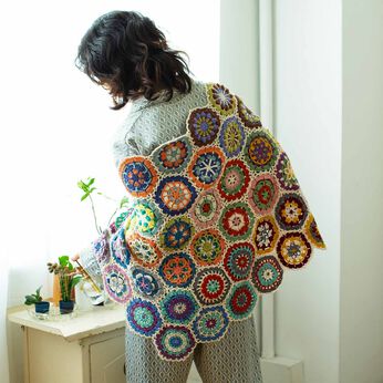 編んで広がるカラフルパターン 万華鏡みたいなかぎ針編みモチーフの会